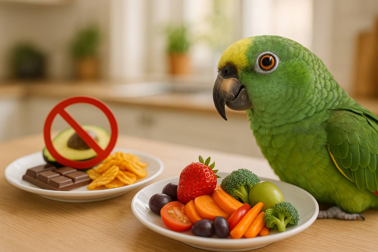 Alimentos prohibidos para loros y por qué debes evitarlos