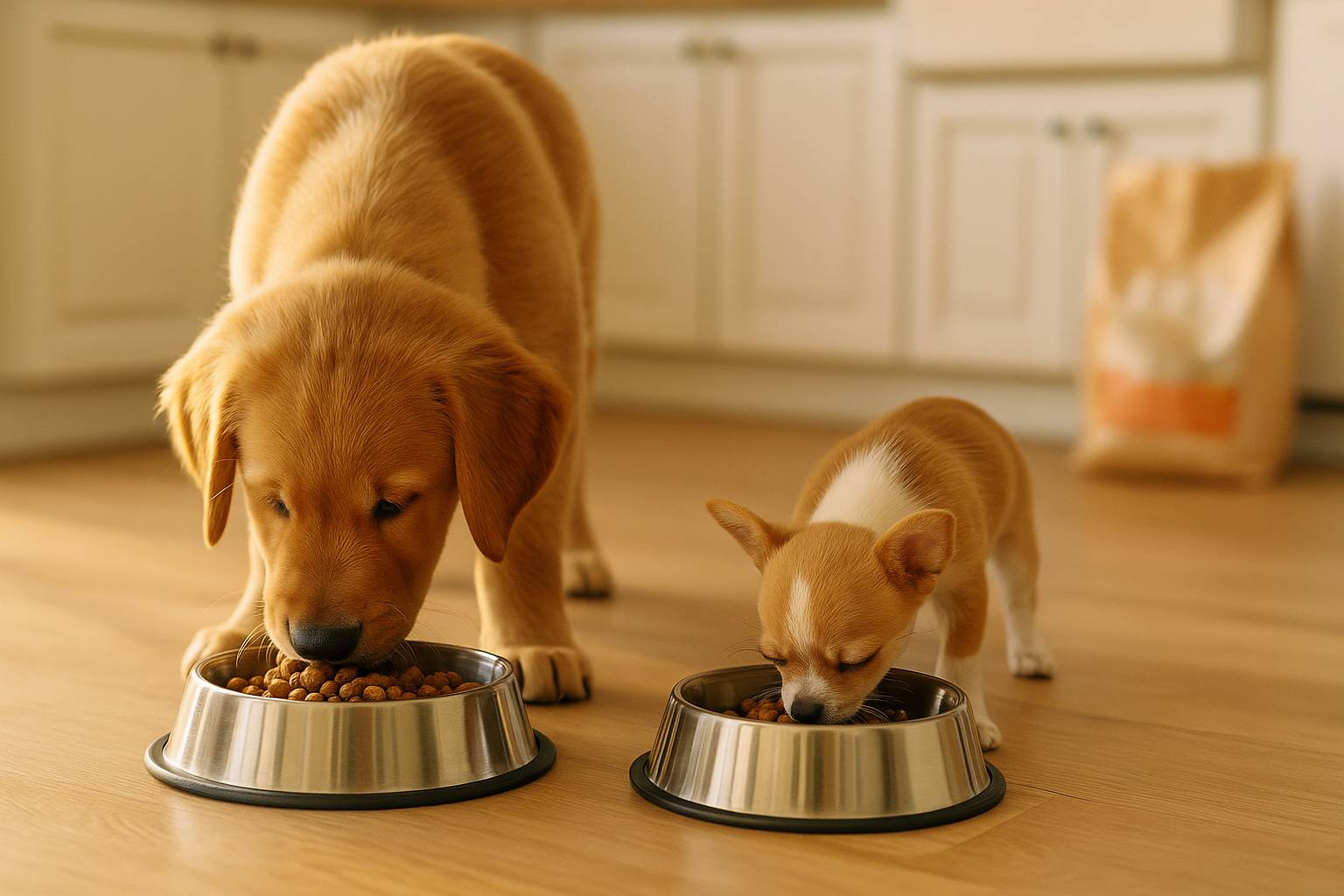 Cantidad de pienso para cachorros según edad y raza