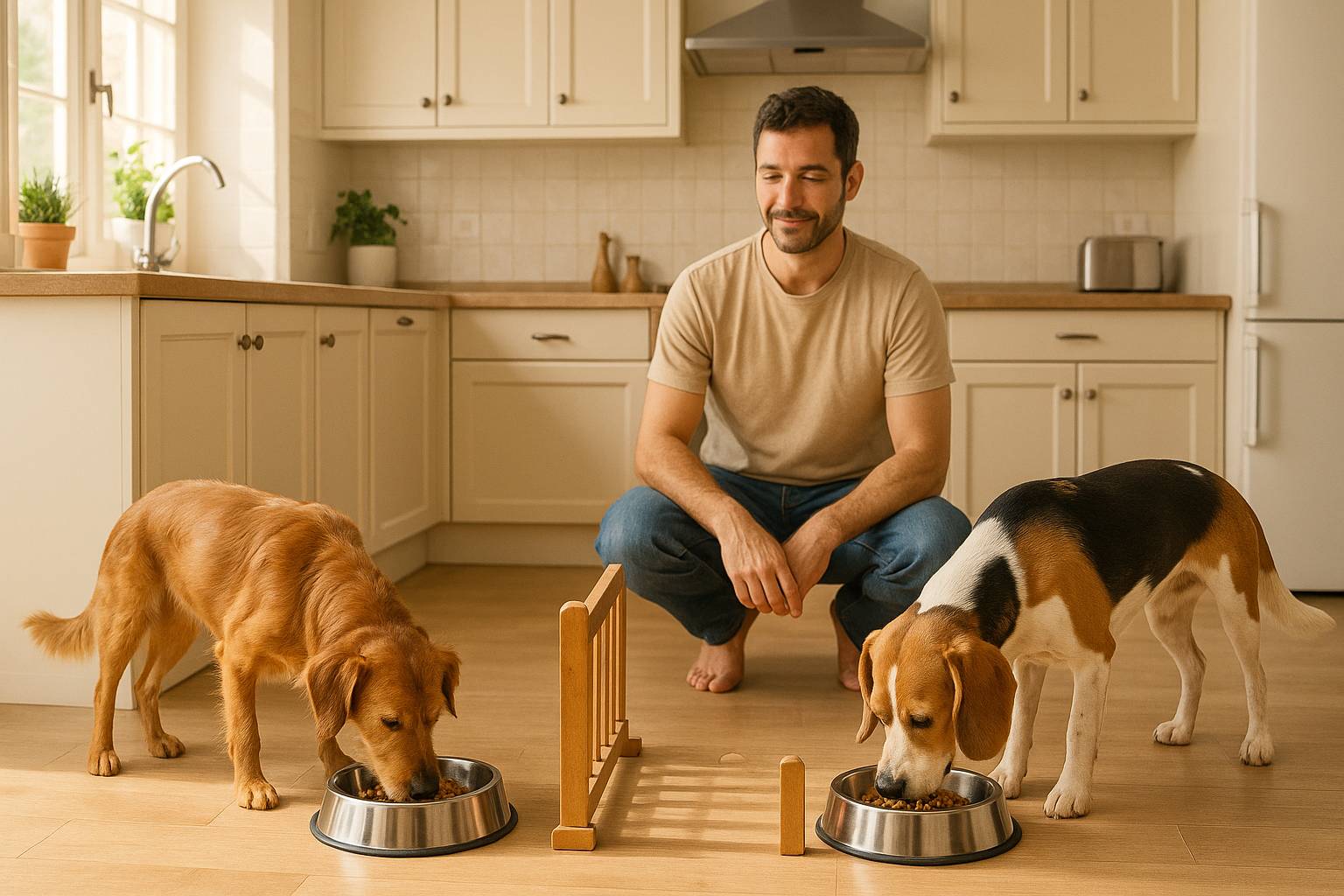 Cómo evitar peleas entre perros al repartir comida