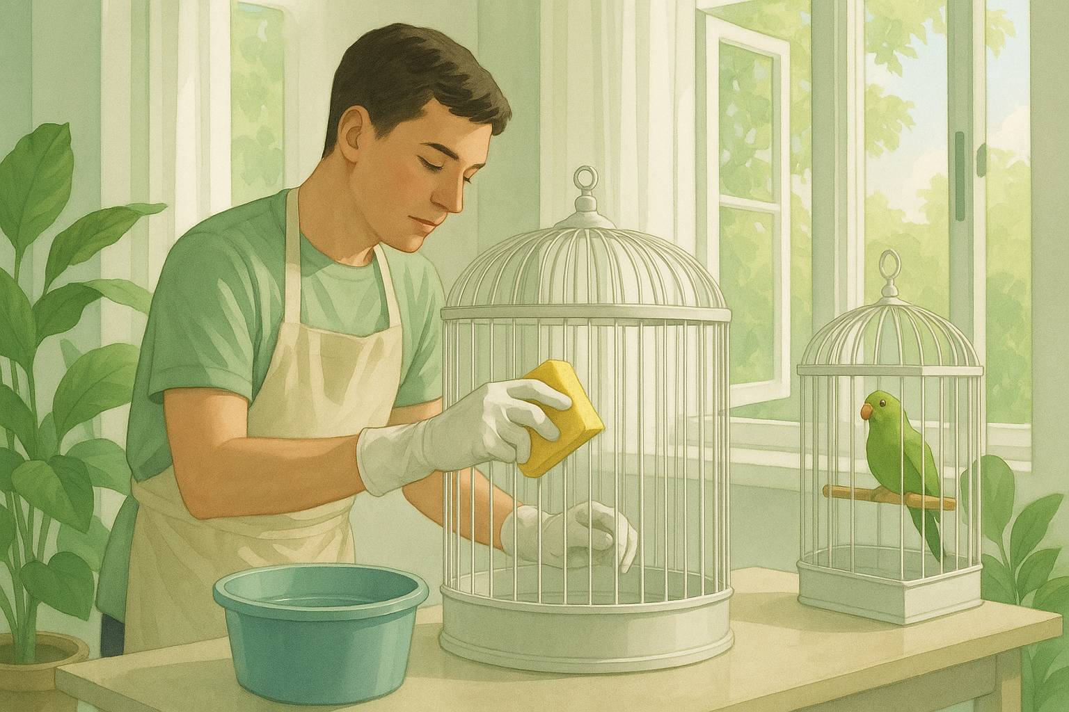 Cómo limpiar la jaula de pájaros sin productos tóxicos