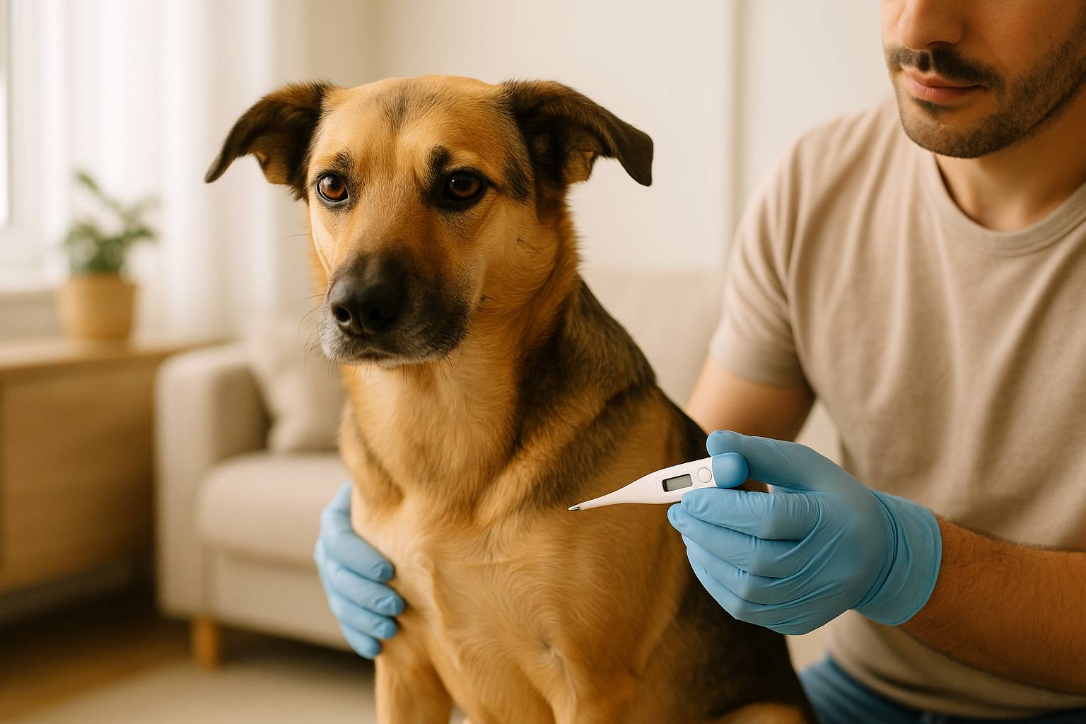 Cómo medir la fiebre a un perro con termómetro en casa