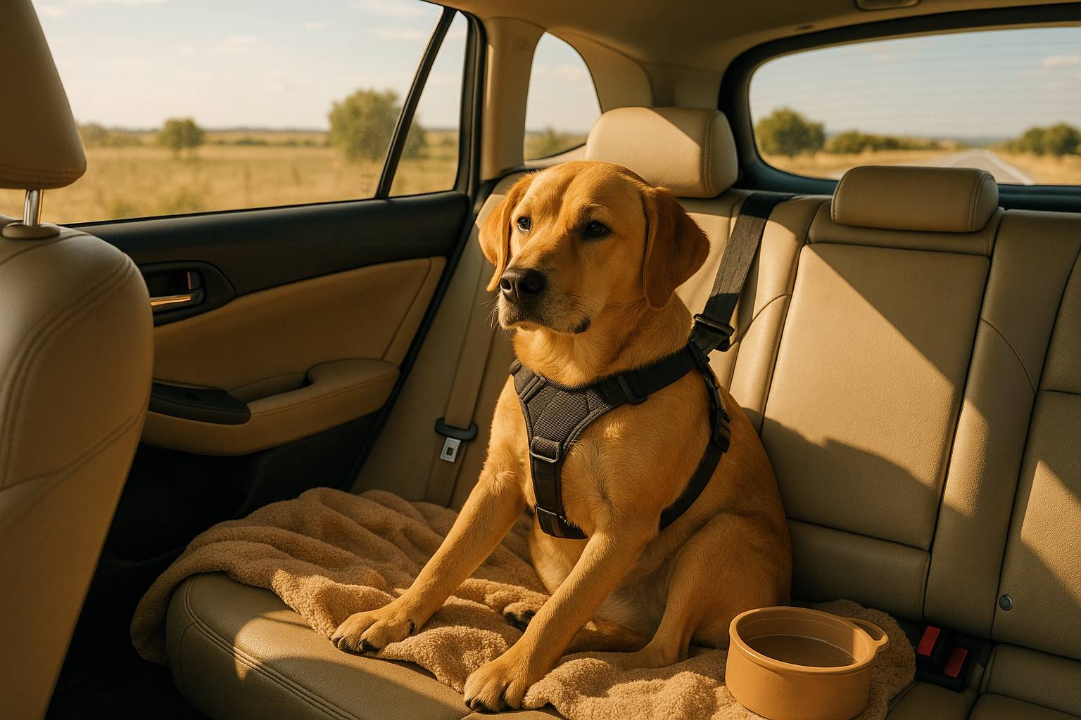 Cómo preparar un viaje largo con tu perro en coche